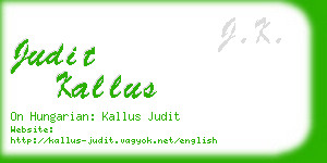 judit kallus business card